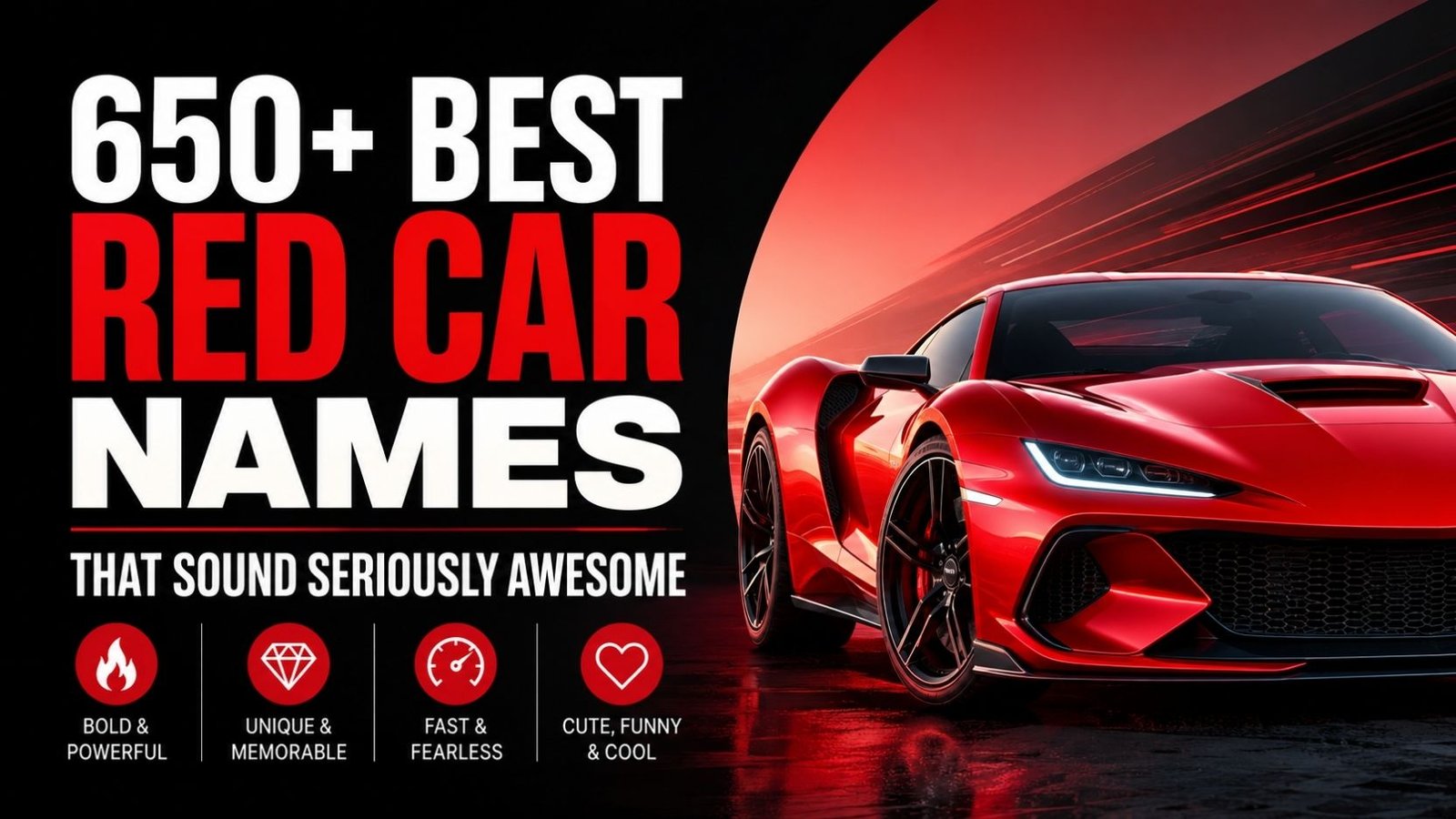 650+ Best Red Car Names That Sound Seriously Awesome