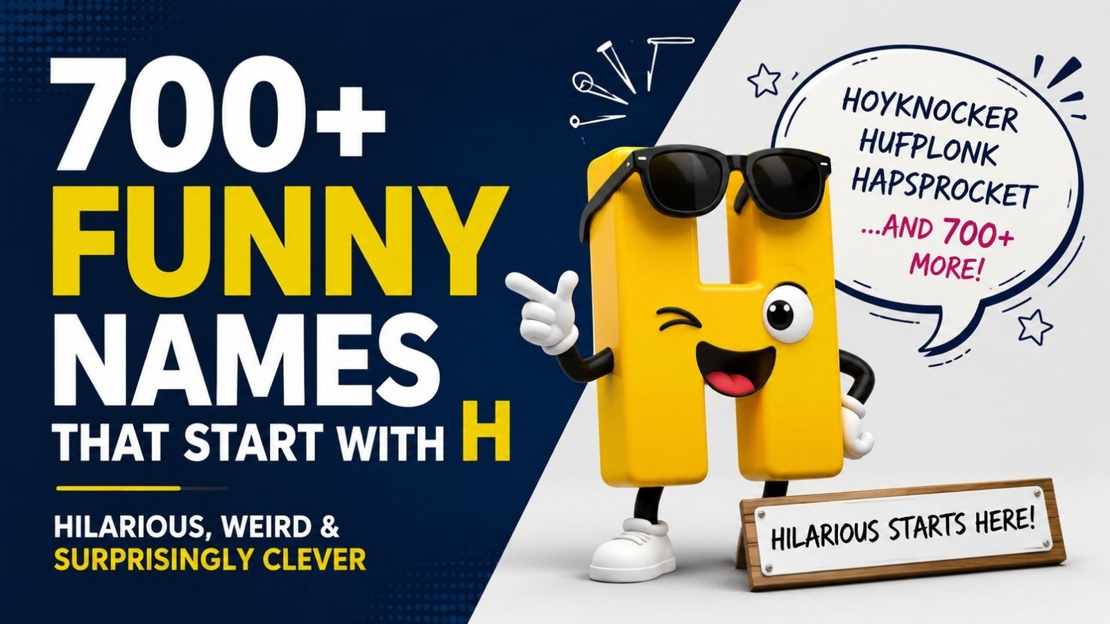700+ Funny Names That Start With H That Are Hilarious, Weird And Surprisingly Clever