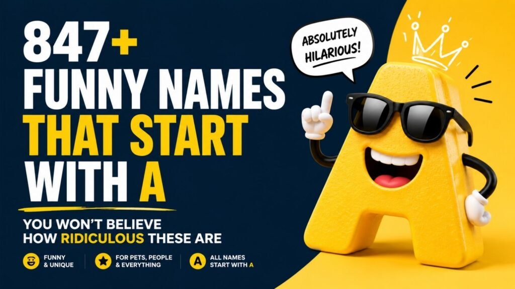 847+ Funny Names That Start With A You Won’t Believe How Ridiculous These Are