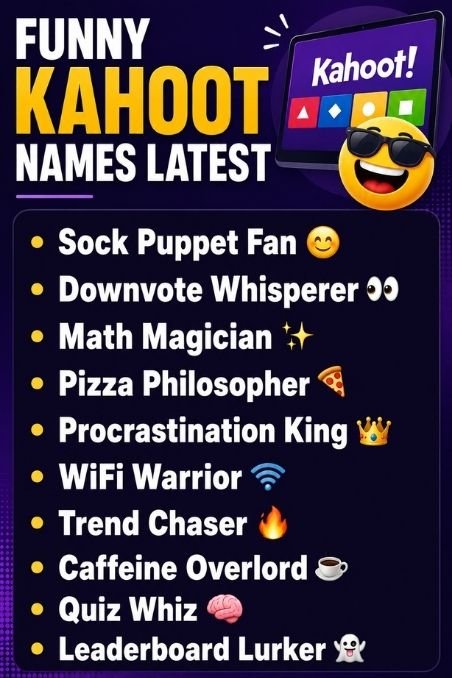 Funny Kahoot Names Latest