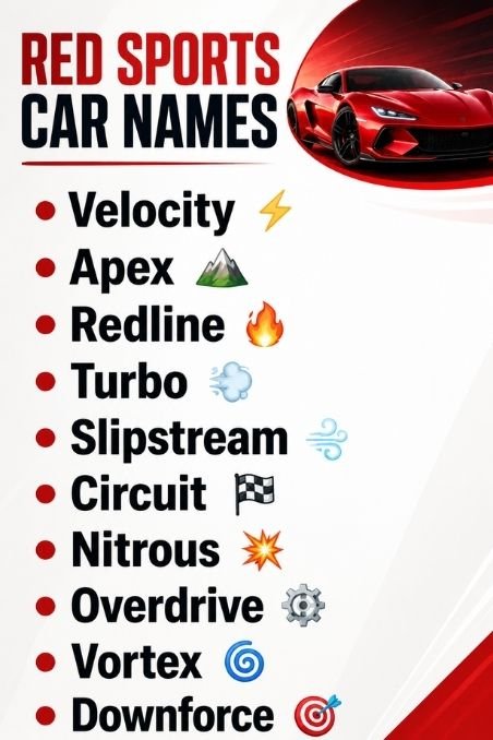 Red Sports Car Names