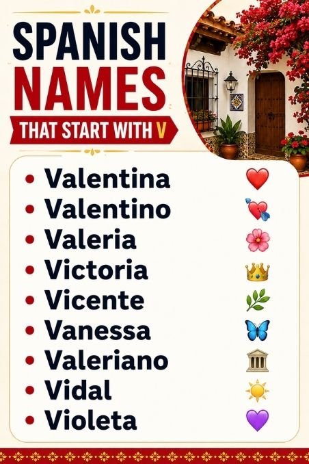 Spanish Names That Start With V