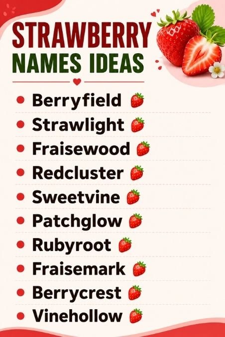 Strawberry Names Ideas