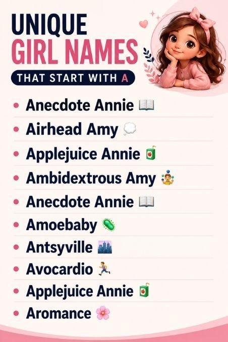 Unique Girl Names That Start With A