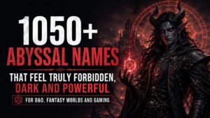 1050+ Abyssal Names That Feel Truly Forbidden, Dark and Powerful for D&D, Fantasy Worlds and Gaming