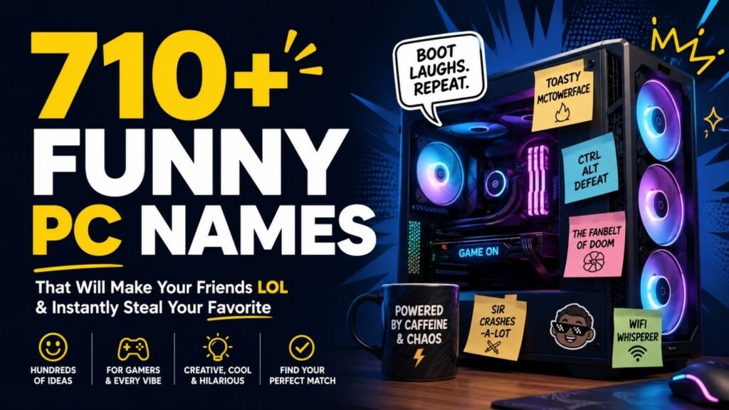 710+ Funny PC Names That Will Make Your Friends LOL and Instantly Steal Your Favorite