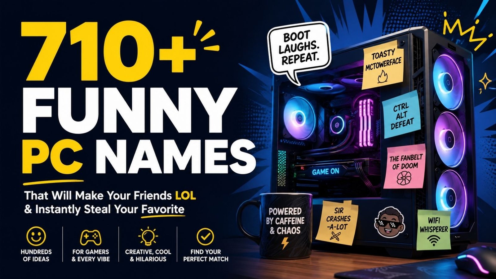 710+ Funny PC Names That Will Make Your Friends LOL and Instantly Steal Your Favorite