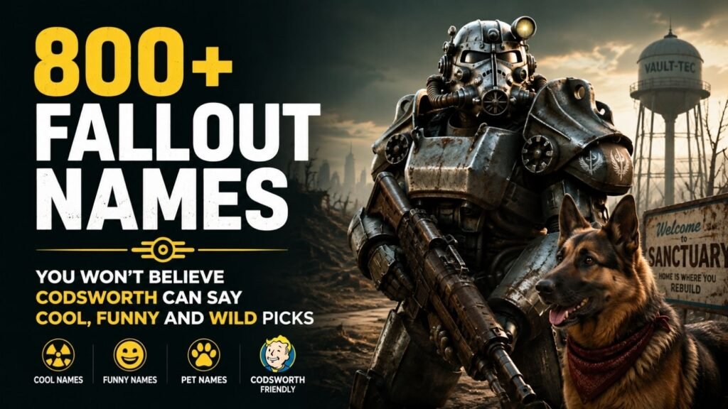 800+ Fallout Names You Won’t Believe Codsworth Can Say Cool Funny And Wild Picks