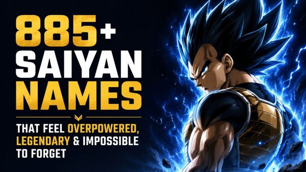885+ Saiyan Names That Feel Overpowered Legendary & Impossible to Forget