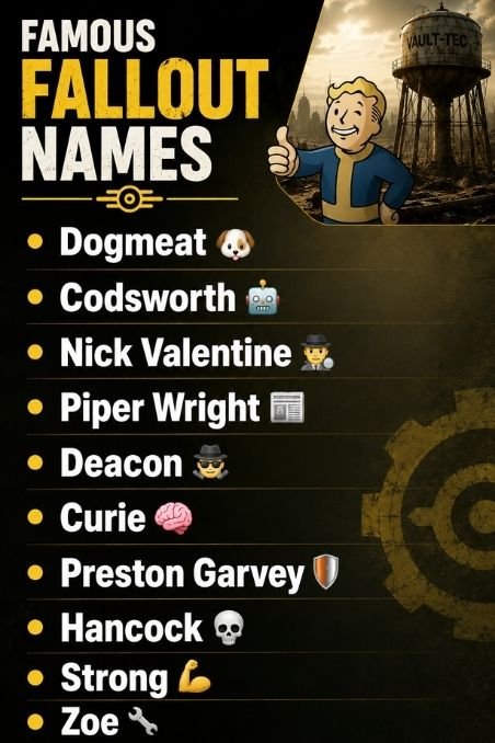 Famous Fallout Names