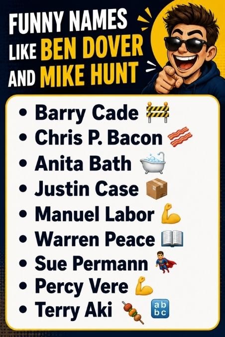 Funny Names Like Ben Dover And Mike Hunt