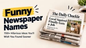 Funny Newspaper Names: 700+ Hilarious Ideas You’ll Wish You Found Sooner