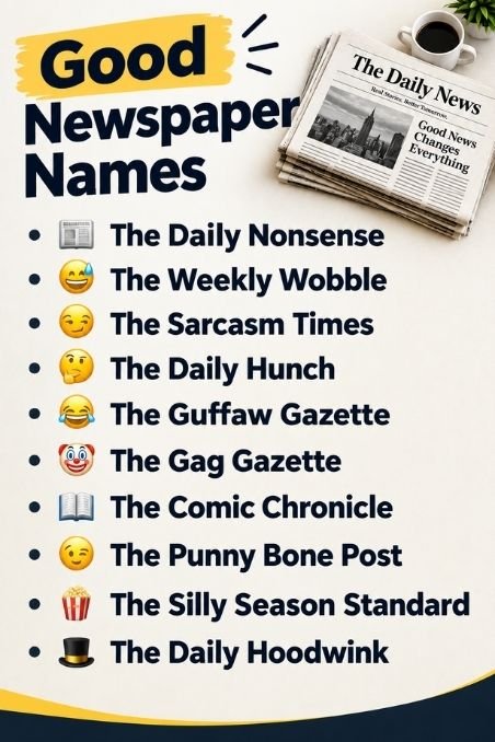 Good Newspaper Names