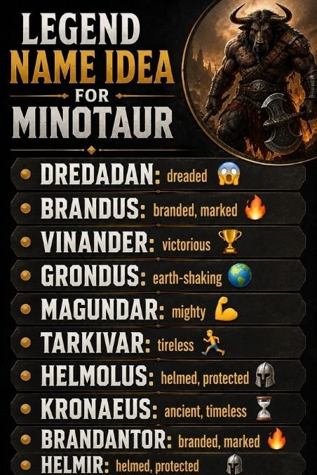 Legend Name Idea For Minotaur