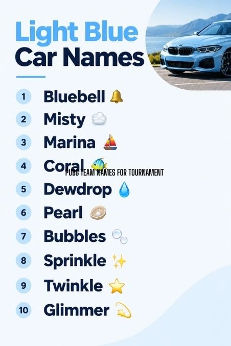 Light Blue Car Names