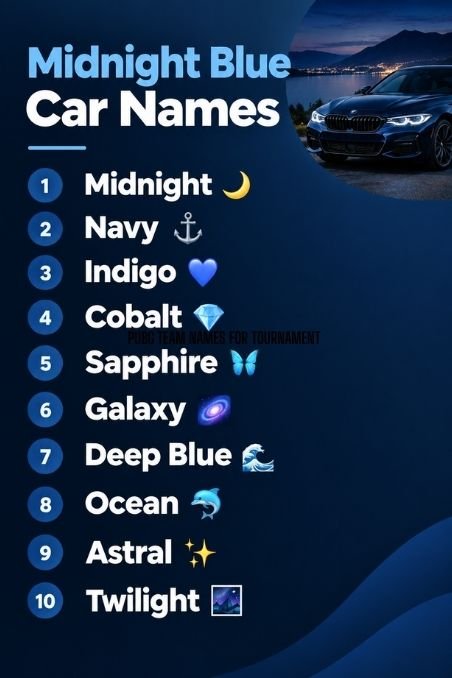 Midnight Blue Car Names