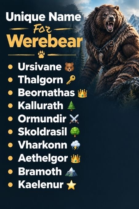 Unique Name For Werebear