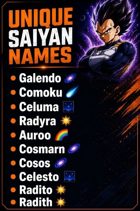 Unique Saiyan Names