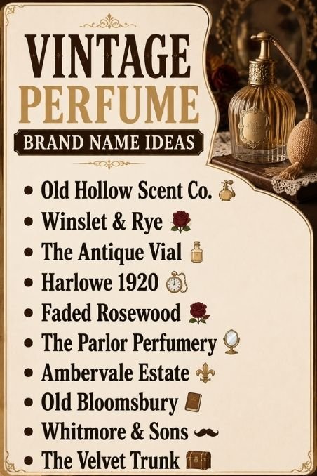 Vintage Perfume Brand Name Ideas