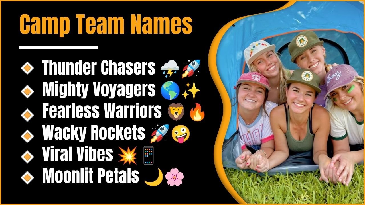 763+ Camp Team Names That Are Funny, Cool, Unique And Surprisingly Creative