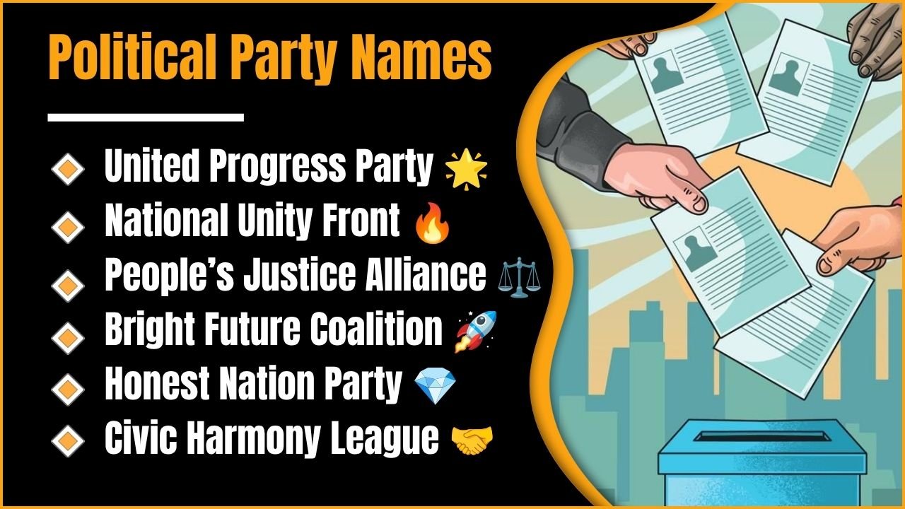 Political Party Names: The Ultimate List Of Ideas For Every Occasion