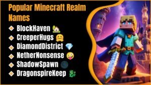 Popular Minecraft Realm Names: 287+ Funny, Cool, Fantasy And Magical Ideas
