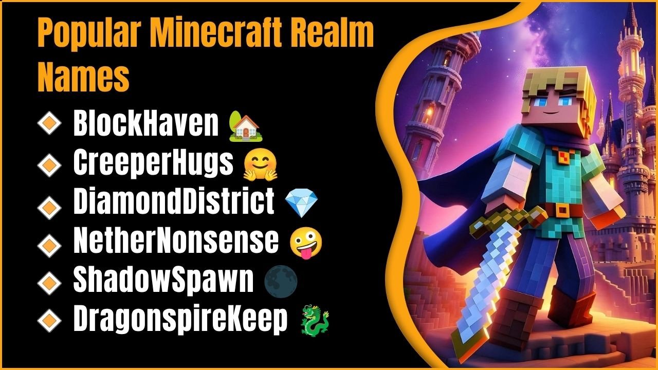 Popular Minecraft Realm Names: 287+ Funny, Cool, Fantasy And Magical Ideas